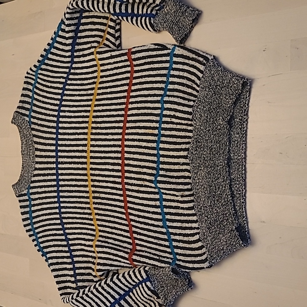 VTG MISSONI Abstract Wool Blend Maximillist Crewneck Knit Sweater